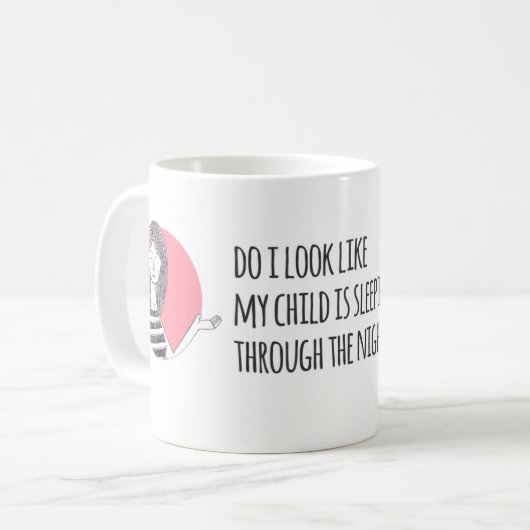 New Mommie Sleepless Nights Funny Mug Mok (Voorkant links)