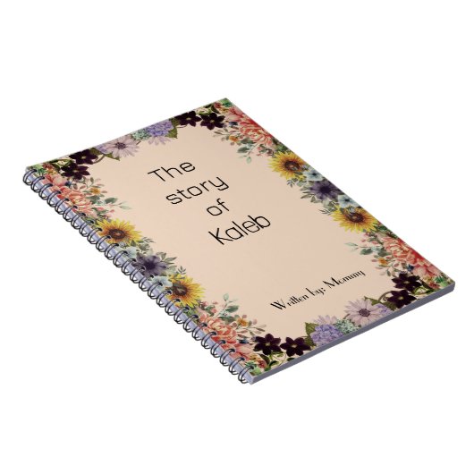 New Mommy's Journal Custom Personalized Spiral Notitieboek (Rechterzijde)