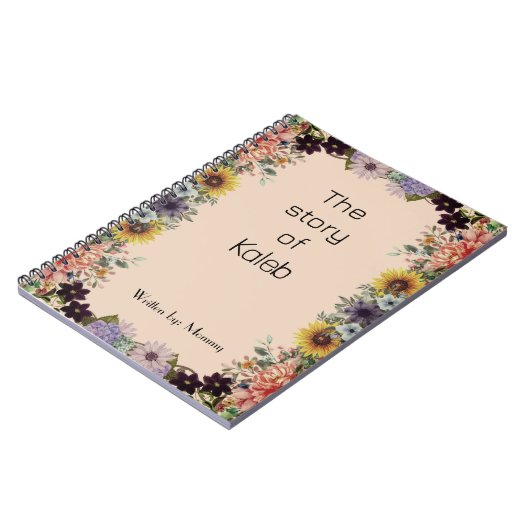 New Mommy's Journal Custom Personalized Spiral  Notitieboek (Linkerzijde)