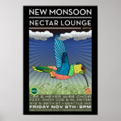 New Monsoon Nectar Lounge Seattle WA 2012 Poster (Voorkant)