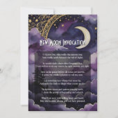 New Moon Invocation Pagan Prayer Ritual Card Kaart (Voorkant)