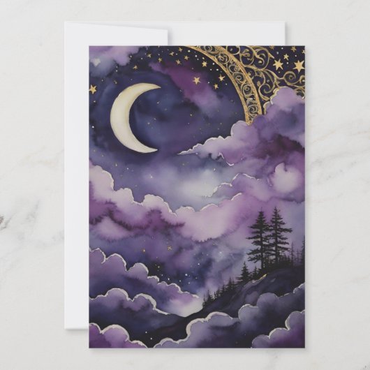 New Moon Invocation Pagan Prayer Ritual Card Kaart (Achterkant)