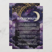 New Moon Invocation Pagan Prayer Ritual Card Kaart (Voorkant / Achterkant)