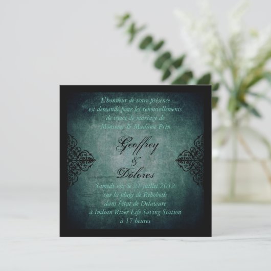 New Moon Wedding Invite Square_Dolores Kaart (Staand voorkant)