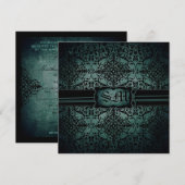 New Moon Wedding Invite Square Kaart (Voorkant / Achterkant)