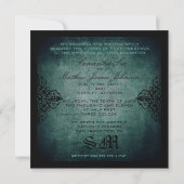 New Moon Wedding Invite Square Kaart (Achterkant)