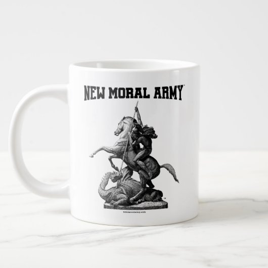 New Moral Army™ St. George & Dragon Logo Grote Koffiekop (Links)