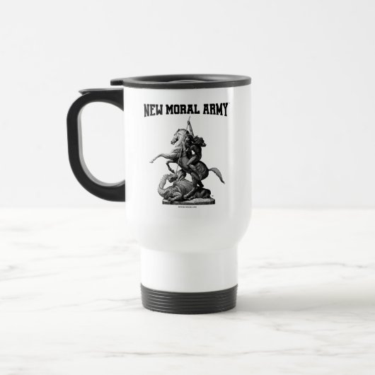 New Moral Army™ St. George & Dragon Logo Reisbeker (Links)