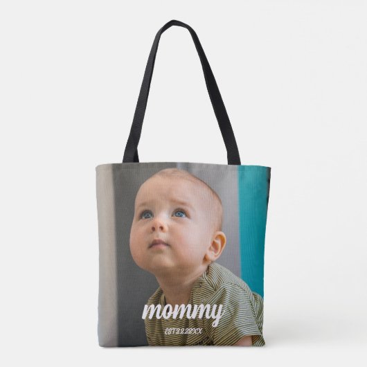 New mother mommy Personalized Minimal  Tote Bag (Achterkant)