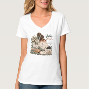 New Mum Club Gezellige Moederschap Esthetiek T-shirt