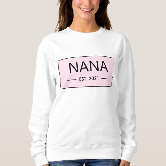 New Nana Grandma Pink Sweatshirt (Voorkant)