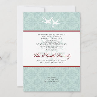 New Nest Address Birth Announounance Holiday Card Feestdagenkaart