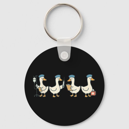 New nurse graduation goose school nursing  sleutelhanger (Voorkant)