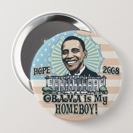 New Obama Homeboy 2008 Button (Voorkant /achterkant)