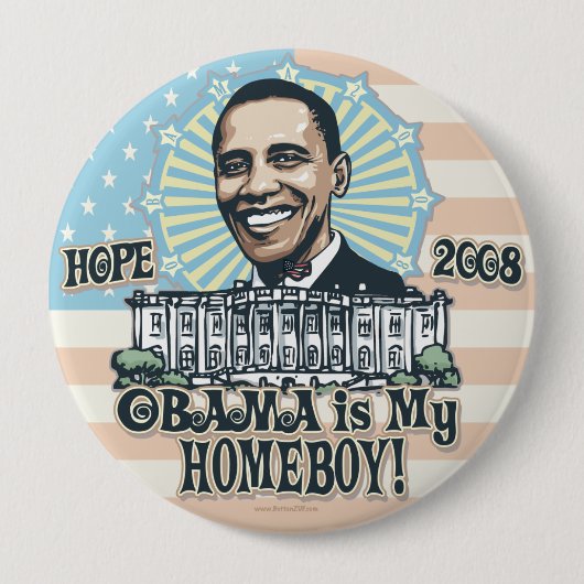 New Obama Homeboy 2008 Button (Voorkant)