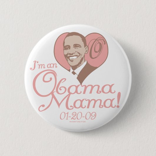 New Obama Mama 2009 Gear Ronde Button 5,7 Cm (Voorkant)