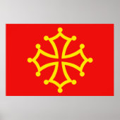 New Occitania, Franse vlag Poster (Voorkant)