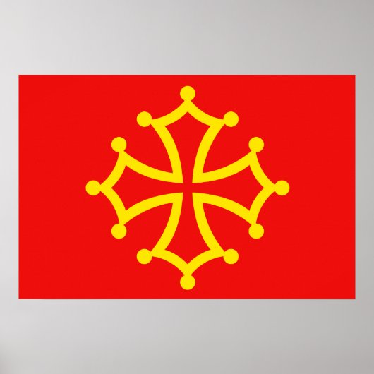 New Occitania, Franse vlag Poster (Voorkant)
