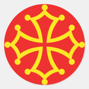 New Occitania, Franse vlag Ronde Sticker