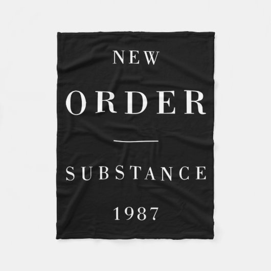 New Order Substance Baseball  Fleece Deken (Voorkant)