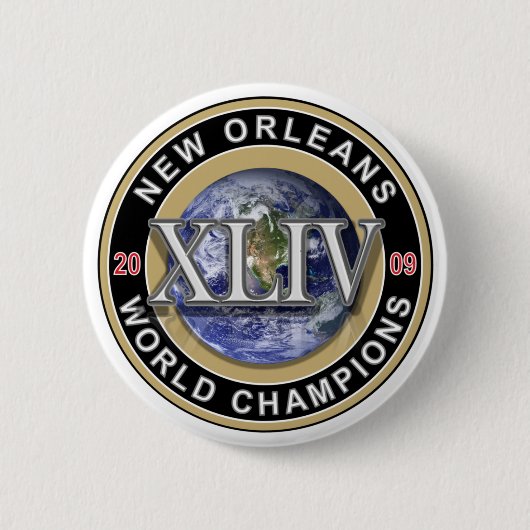 New Orleans 2009 World Champions Football Button (Voorkant)