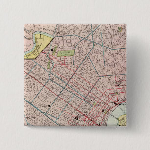 New Orleans 2 Vierkante Button 5,1 Cm