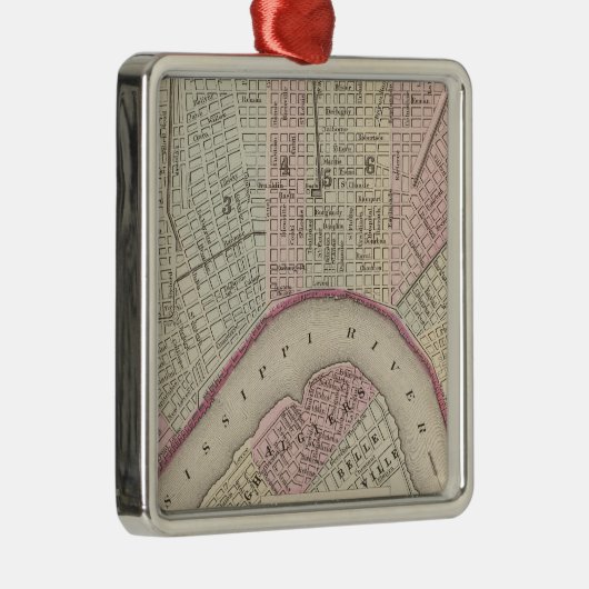 New Orleans 3 Metalen Ornament (Rechts)