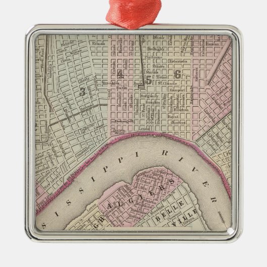 New Orleans 3 Metalen Ornament (Voorkant)