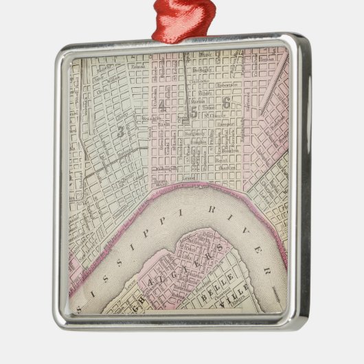 New Orleans 3 Metalen Ornament (Links)