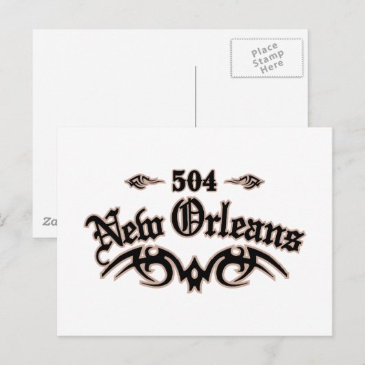New Orleans 504 Briefkaart (Voorkant / Achterkant)