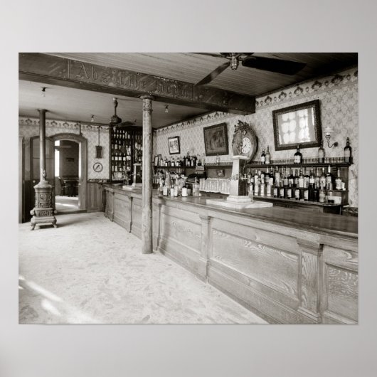New Orleans Absinthe Room, 1906. Oude foto Poster (Voorkant)
