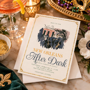 New Orleans After Dark Mardi Gras Cocktails Kaart