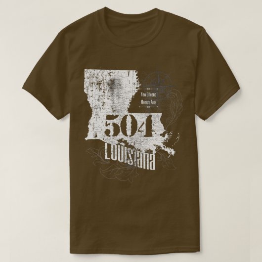 New Orleans Area Code 504 Louisiana Parish Cool T-shirt (Design voorkant)