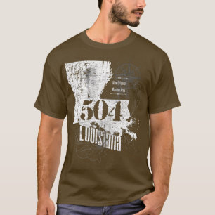New Orleans Area Code 504 Louisiana Parish Cool T-shirt