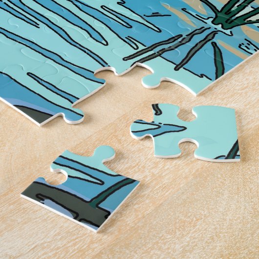 New Orleans Art Flamingo Legpuzzel (Zijkant)