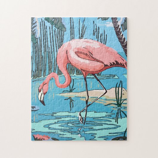 New Orleans Art Flamingo Legpuzzel (Verticaal)