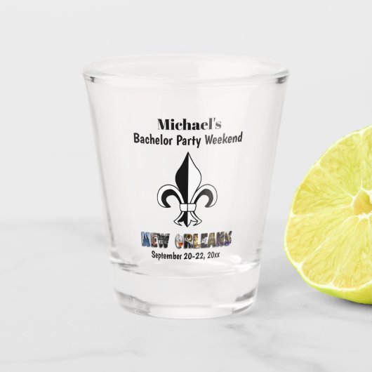 New Orleans Bachelor Party Favor Jongens Trip Shot Glas (Voorkant)