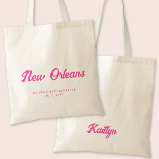New Orleans Bachelorette Party Gepersonaliseerd Ta Tote Bag