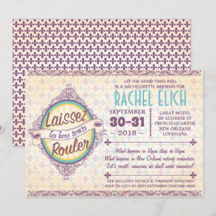 New Orleans Bachelorette Party Invitation Kaart