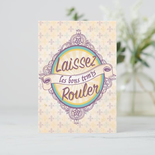 New Orleans Bachelorette Party Invitation Kaart (Staand voorkant)