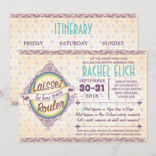 New Orleans Bachelorette Party Invitation Kaart