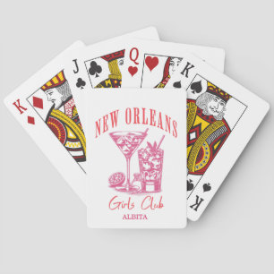New Orleans Bachelorette Roze Cocktail Pokerkaarten