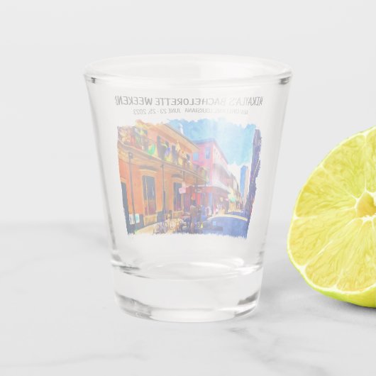 New Orleans Bachelorette Weekend Shot glas (Achterkant)