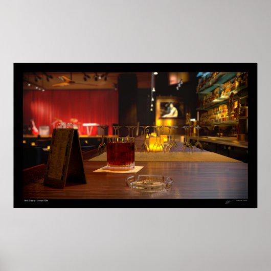 New Orleans - Bar & Lounge 3D Poster (Voorkant)
