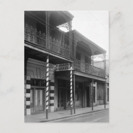 New Orleans Barbershop, 1930 Briefkaart (Voorkant)