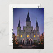 New Orleans, Basiliek van de Kathedraal van LA, Ja Briefkaart (Voorkant / Achterkant)
