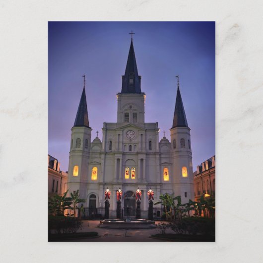 New Orleans, Basiliek van de Kathedraal van LA, Ja Briefkaart (Voorkant)