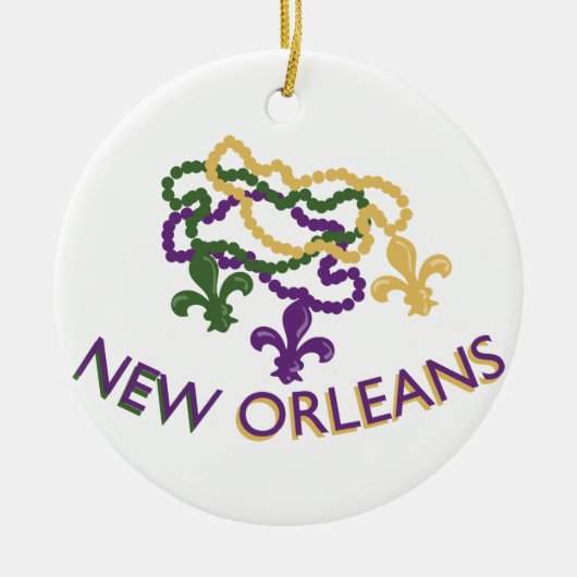 New Orleans Beads Keramisch Ornament (Voorkant)