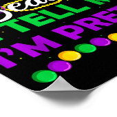 New Orleans Beads Mardi Gras Party Apparel Funny W Poster (Hoek)