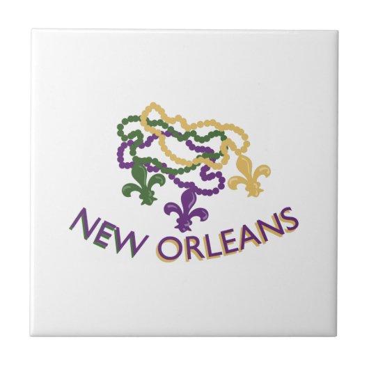 New Orleans Beads Tegeltje (Voorkant)